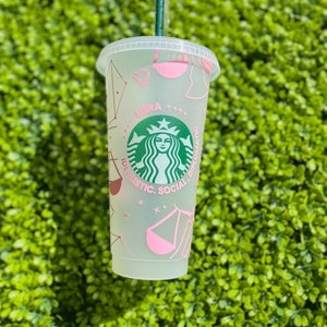 Libra Cup, Libra Coffee Cup, Libra Tumbler, Libra Cold Cup, Libra Gift, Zodiac Gift, Astrology, Zodiac Birthday Gift, Personalized Libra