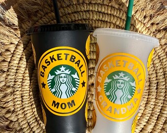 Basketball Mom Cup| Black Cup| Basketball Cup| Color Changing Confetti Cup| Gifts for her | Personalized Cup, Sports mom cup, team cup