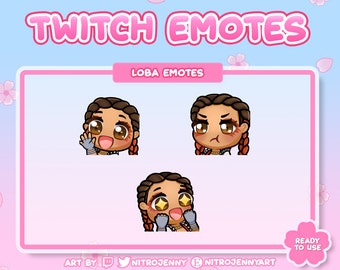 Süße Loba Emotes für Twitch, Discord und Youtube | Apex | Kawaii | Stream | Digitale