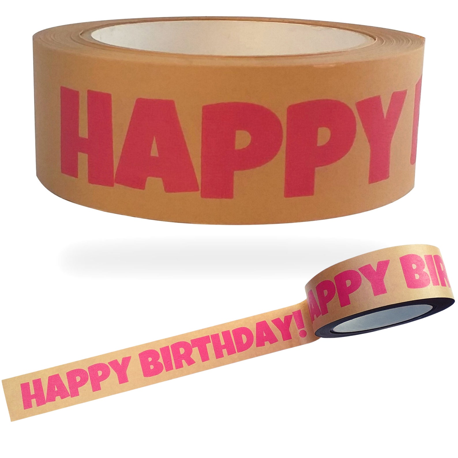 Happy Birthday Tape for Gift Boxes Pretty Pink Eco Etsy UK