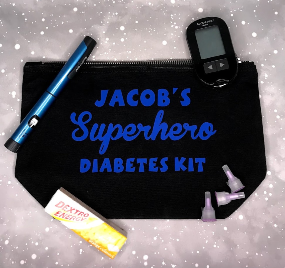 Diabetes Kit Bag Personalised Superhero Etsy UK