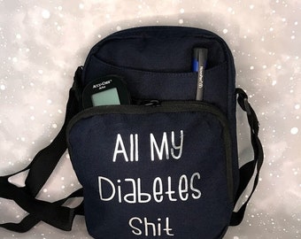 Diabetes Kit Bag, cross body, personalised