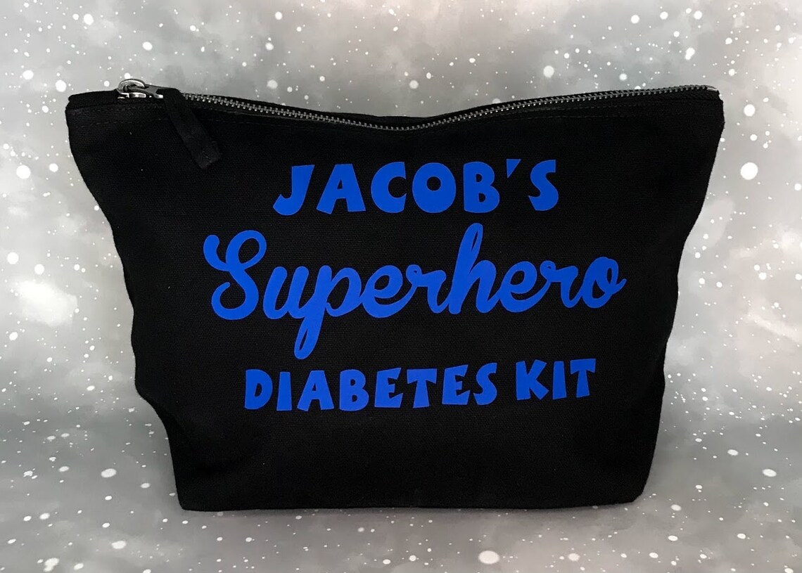 Diabetes Kit Bag Personalised Superhero Etsy