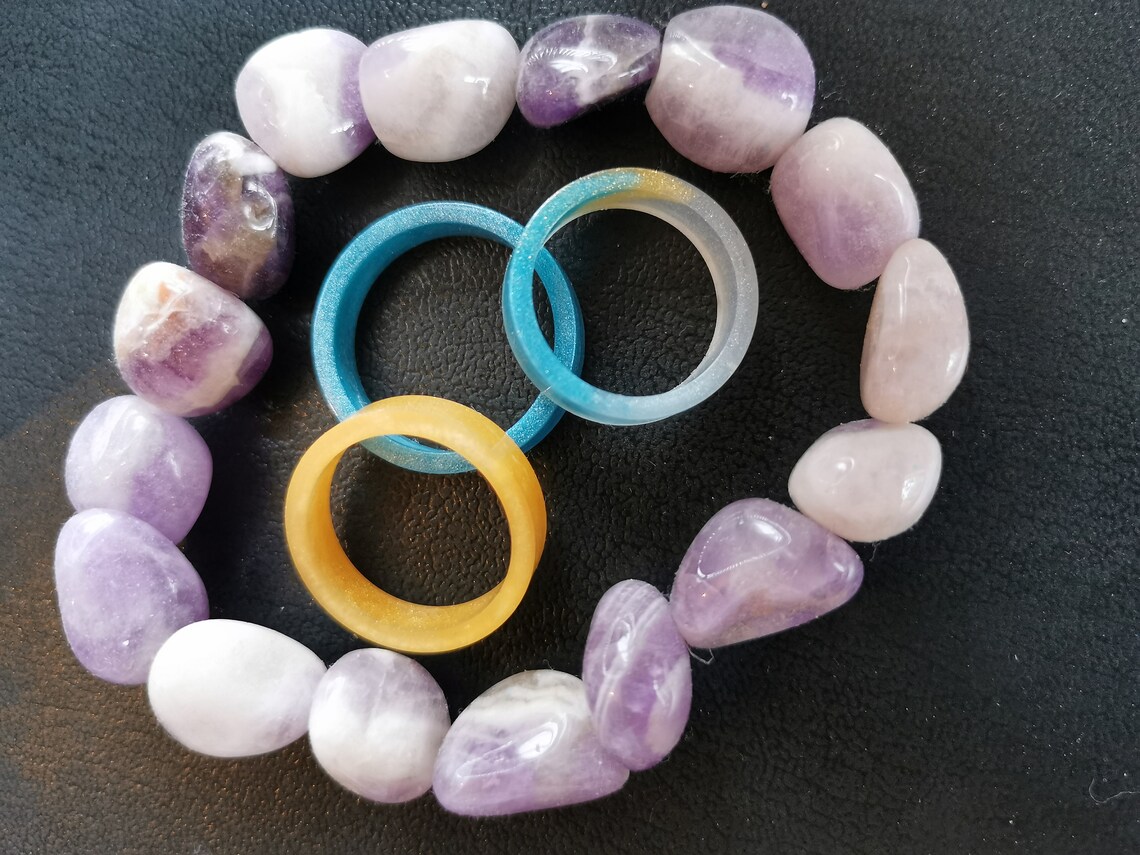 Mica Customisable Resin Rings Clear custom Bands Etsy