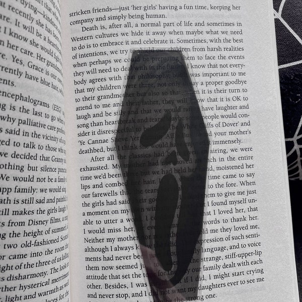 Coffin Clear Scream Movie Horror Bookmark Creepy Books Clear Bookmarks-Oddities book