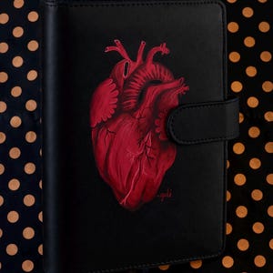 Filofax A5 A6 COVER Custom Planner: Hand-Painted Gothic Horror Notebook Planner Customized Beetlejuice Money Organizer Cash Stuffing