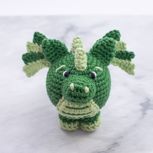 Mini Dragon amigurumi pattern. Chubby Dragon crochet pattern. Stuffed animal DIY