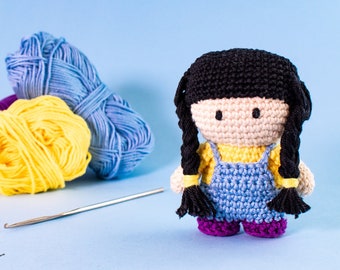 Mini Amigurumi doll | Farm girl doll crochet pattern