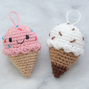 Mini Eistüte gehäkelt. Kein Amigurumi Eistüte Muster nähen.