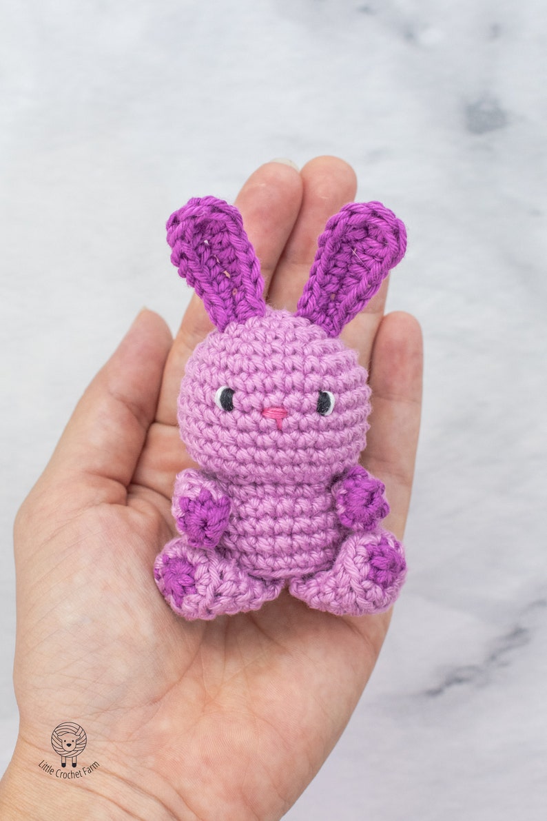 Mini Bunny amigurumi pattern. Quick bunny crochet project. Fast Easter amigurumi image 7