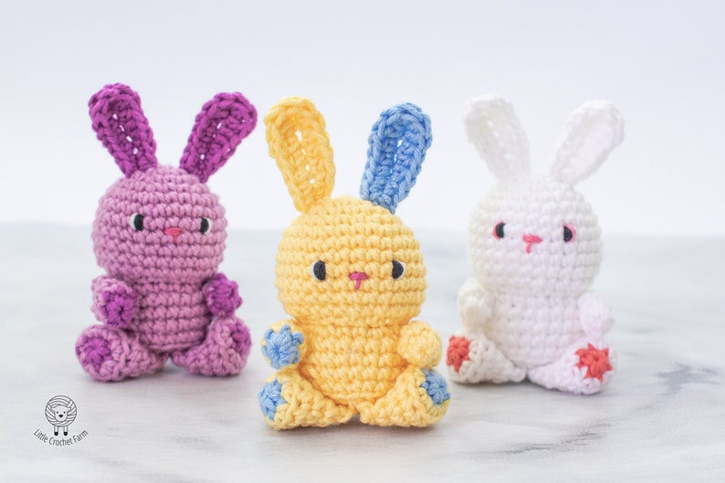 Mini Bunny amigurumi pattern. Quick bunny crochet project. Fast Easter amigurumi image 10