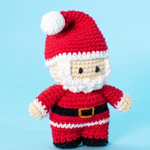 Crochet Mini Santa Claus amigurumi pattern Santa Claus Christmas ornament crochet pattern Video tutorial image 3