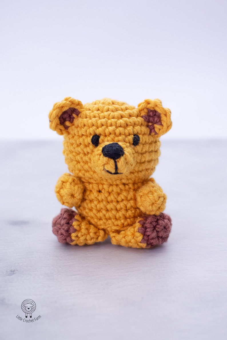 Mini Teddy Bear amigurumi pattern. Crochet little bear image 4