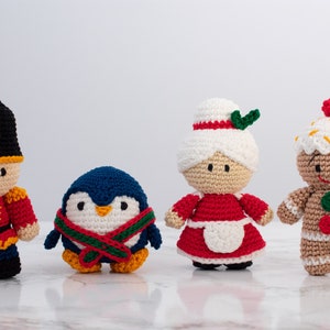 Crochet Mini Mrs. Claus amigurumi pattern Mrs. Claus Christmas ornament crochet pattern Video tutorial image 9