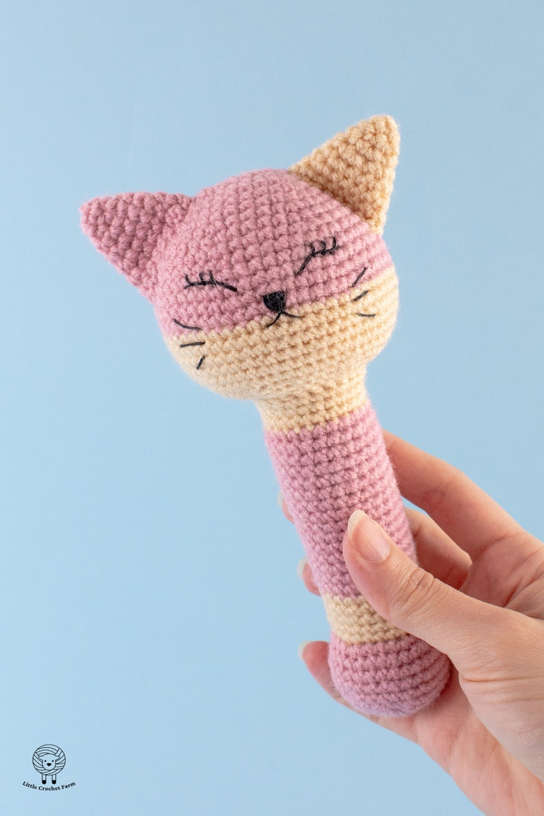 Cat Rattle Crochet Pattern Baby Toy DIY Newborn Rattle Etsy