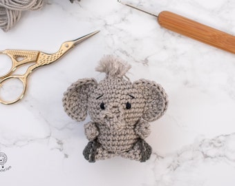 Mini Elephant amigurumi pattern. Little Elephant crochet pattern PDF