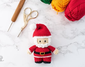 Crochet Mini Santa Claus amigurumi pattern | Santa Claus Christmas ornament crochet pattern | Video tutorial