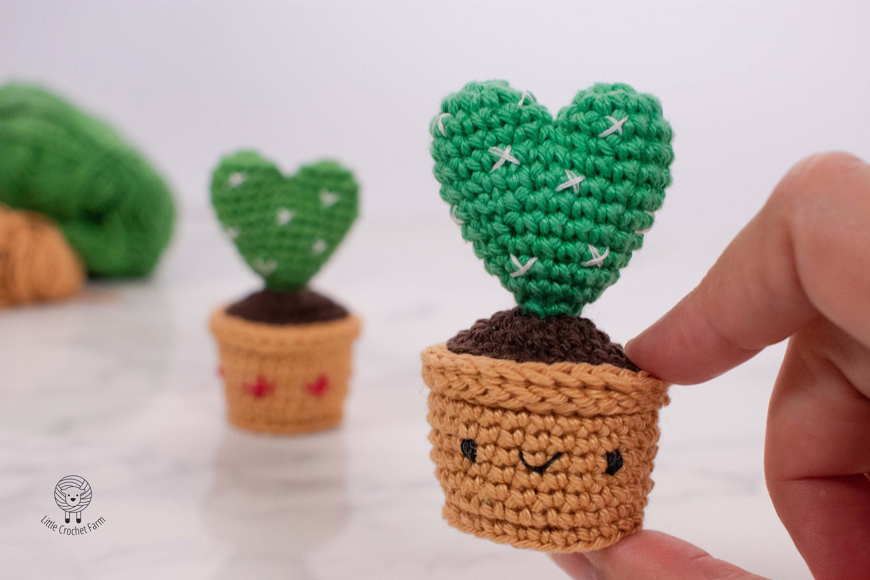 No-sew Amigurumi Cactus With a Heart Shape. Cactus Crochet Pattern - Etsy
