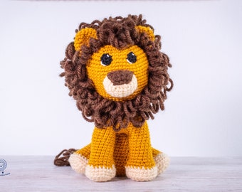 Patrón juguete crochet León Bebé / Patrón amigurumi León PDF