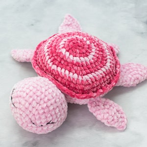 Crochet Chunky Turtle amigurumi pattern | Turtle cuddle size crochet pattern | Video tutorial
