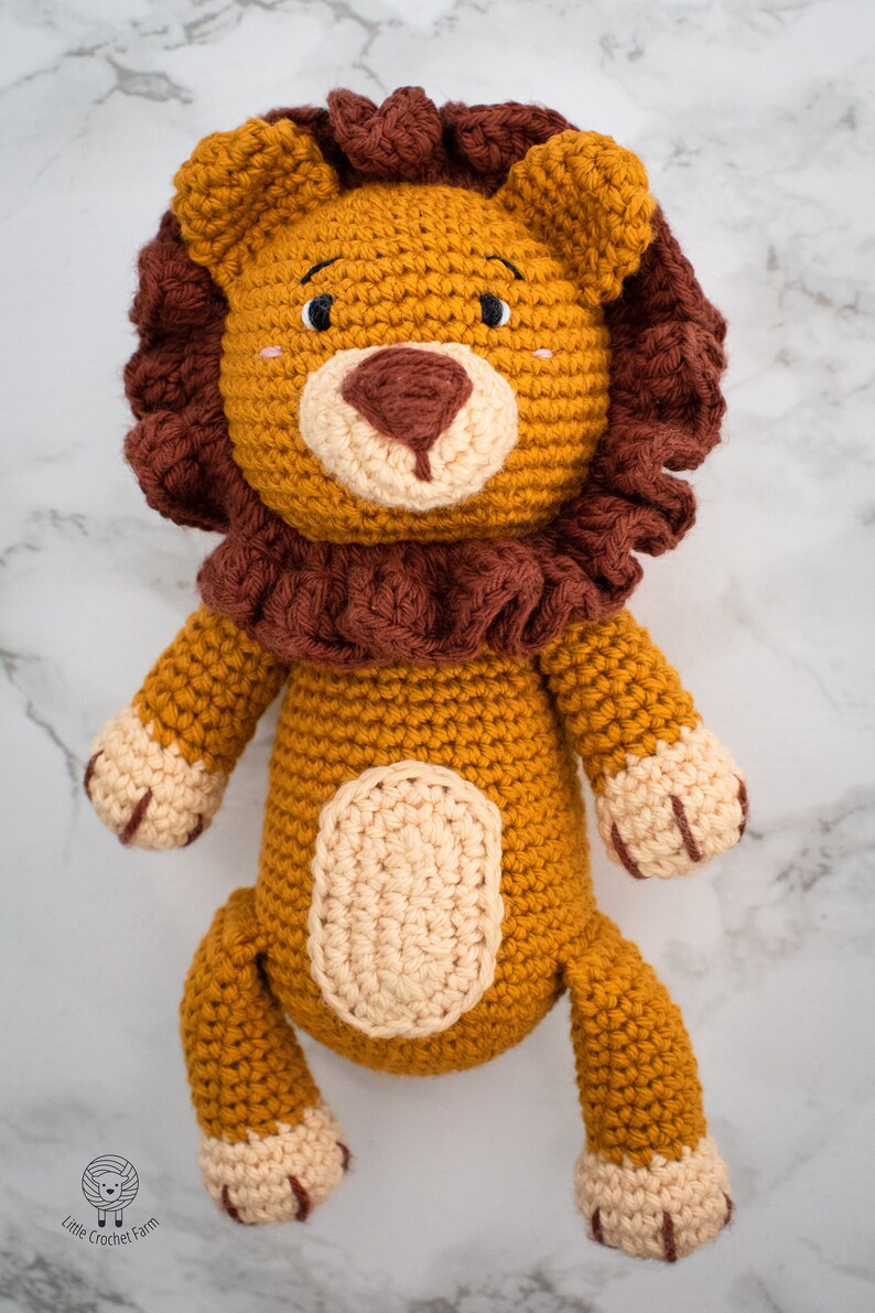 PDF Pattern: Lion Crochet Amigurumi Pattern, Stuffed Safari Animal DIY ...