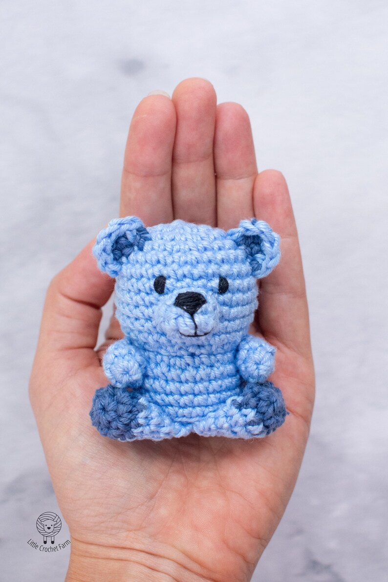 Mini Teddy Bear amigurumi pattern. Crochet little bear image 2