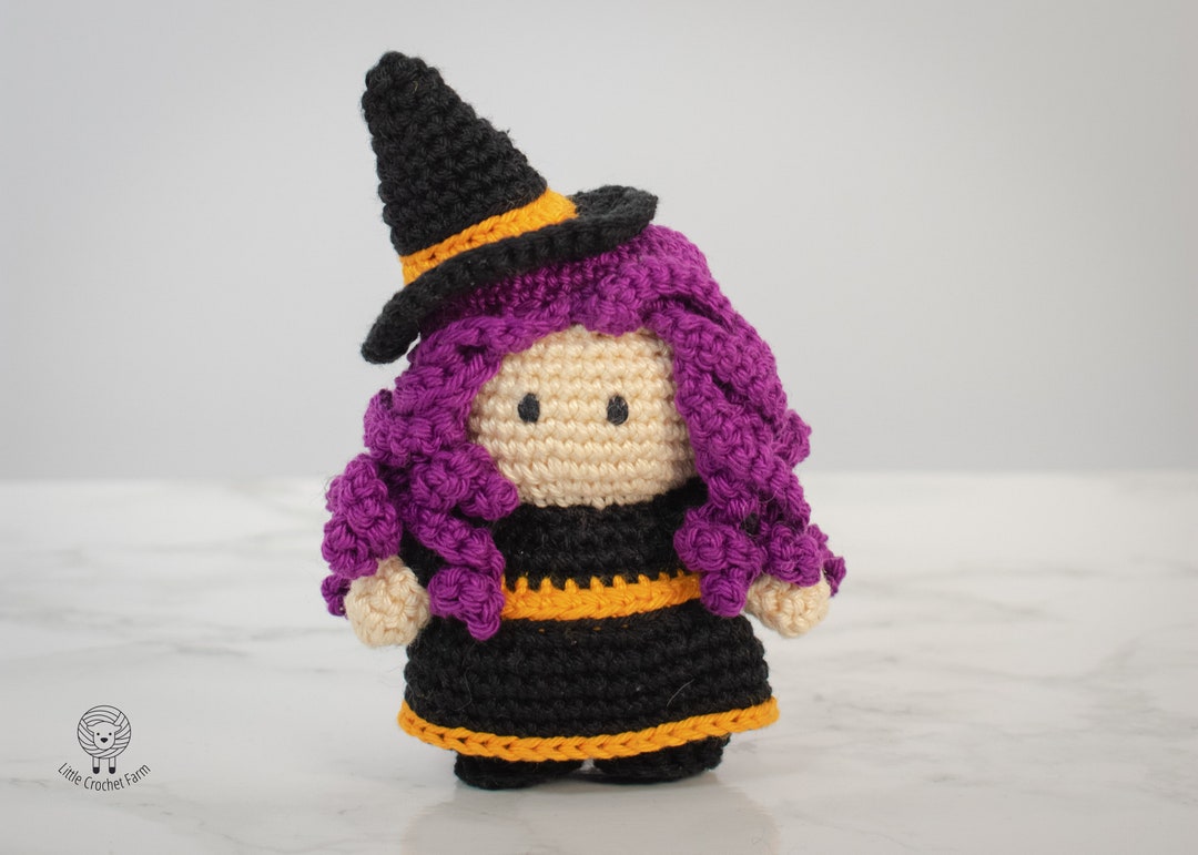 Crochet Little Witch Amigurumi Pattern Mini Witch Halloween Ornament
