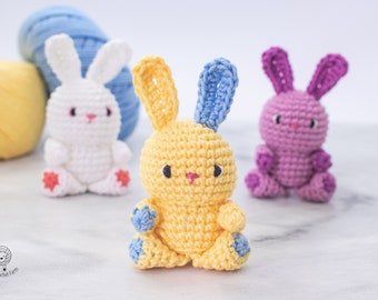Mini Bunny amigurumi pattern. Quick bunny crochet project. Fast Easter amigurumi