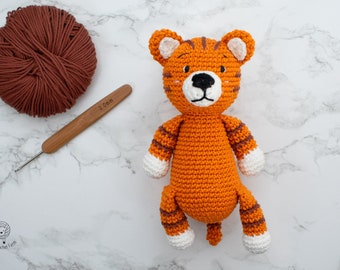 Tiger Crochet amigurumi pattern. Safari Animals crochet pattern. Stuffed toy DIY