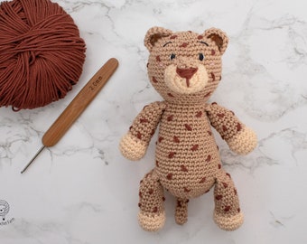 Leopard Amigurumi Häkelanleitung. Safaritiere Häkelanleitung. Kuscheltier DIY