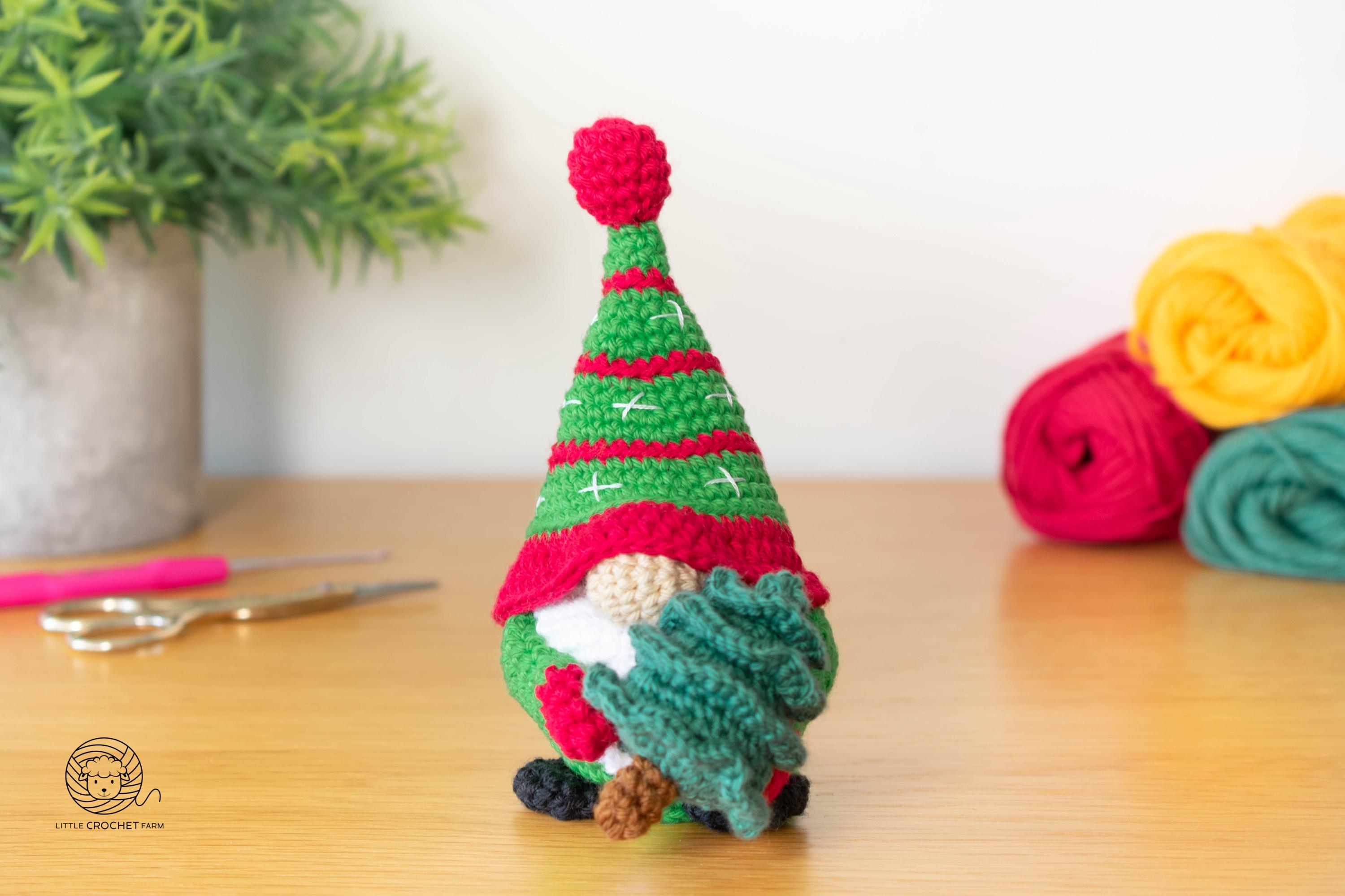 Uncle Walter Christmas Gnome Ornament Crochet Pattern