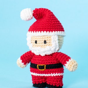 Crochet Mini Santa Claus amigurumi pattern Santa Claus Christmas ornament crochet pattern Video tutorial image 4