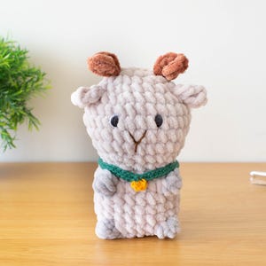 No-Sew Crochet Goat Pattern | Chunky Amigurumi Farm Animal | Beginner-Friendly Toy Plush