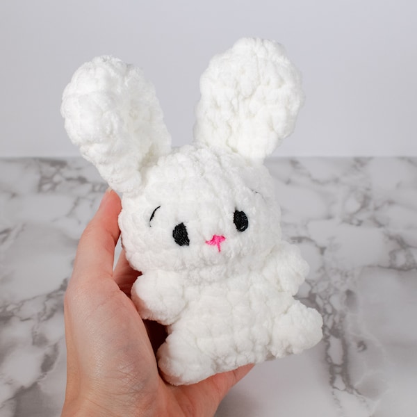 Chunky petit lapin modèle au crochet amigurumi (couture basse) rapide lapin
