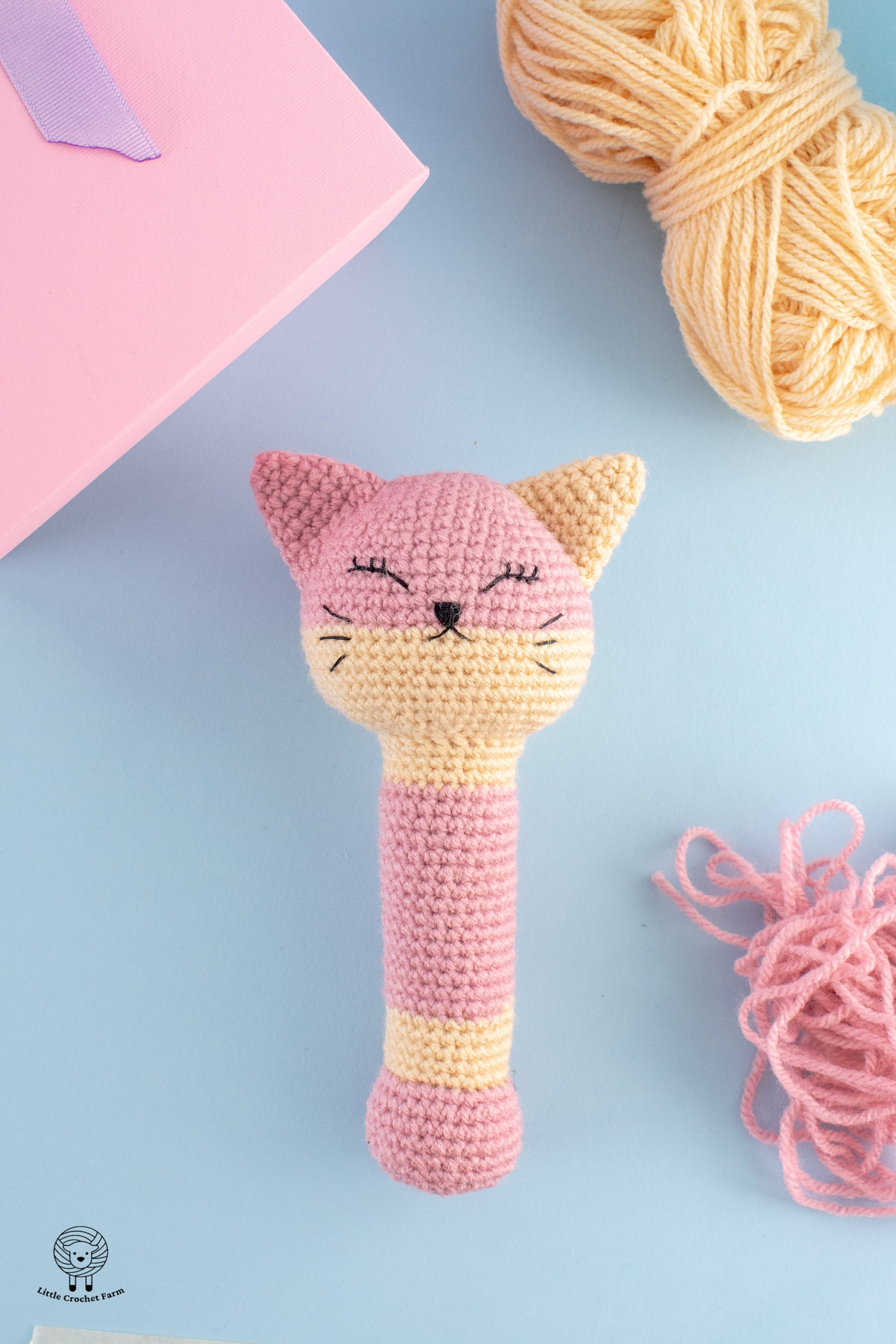 Cat Rattle Crochet Pattern Baby Toy DIY Newborn Rattle Etsy