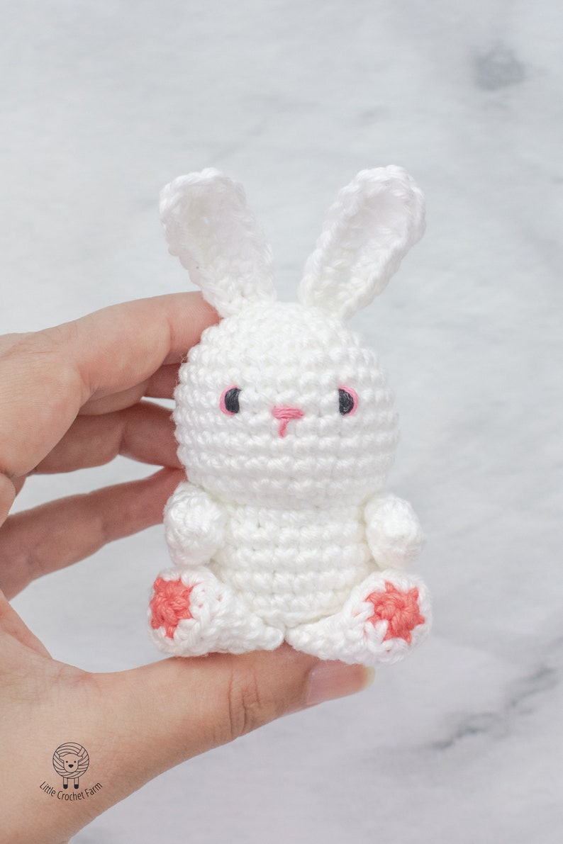 Mini Bunny amigurumi pattern. Quick bunny crochet project. Fast Easter amigurumi image 4