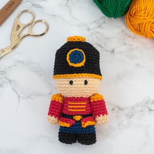 Crochet Nutcracker the Royal soldier amigurumi pattern | Nutcracker Christmas ornament crochet pattern | Video tutorial