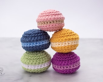 PDF Pattern & Video Tutorial: No-Sew Macaron Amigurumi Crochet Pattern