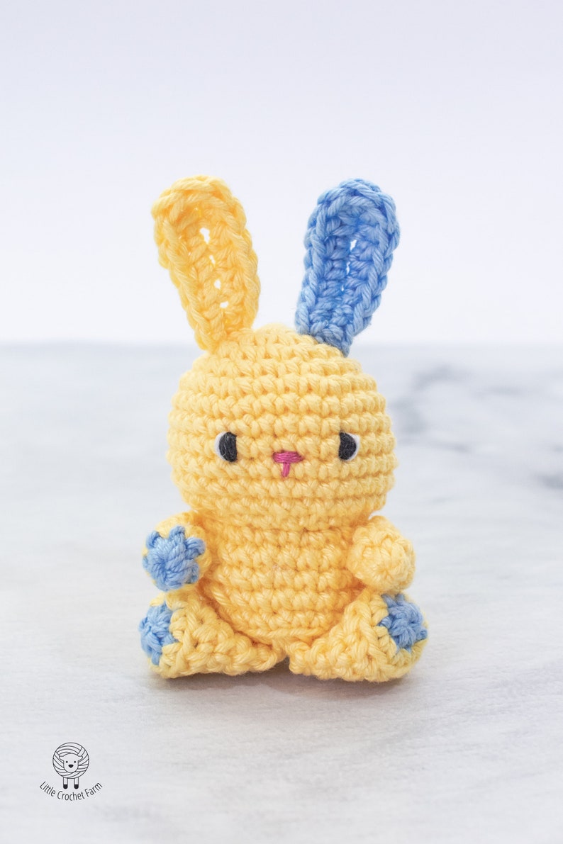 Mini Bunny amigurumi pattern. Quick bunny crochet project. Fast Easter amigurumi image 8
