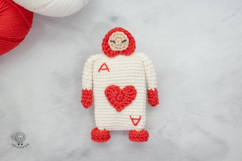 Card Soldier crochet pattern. Alice in wonderland amigurumi pattern. Stuffed toy PDF image 1