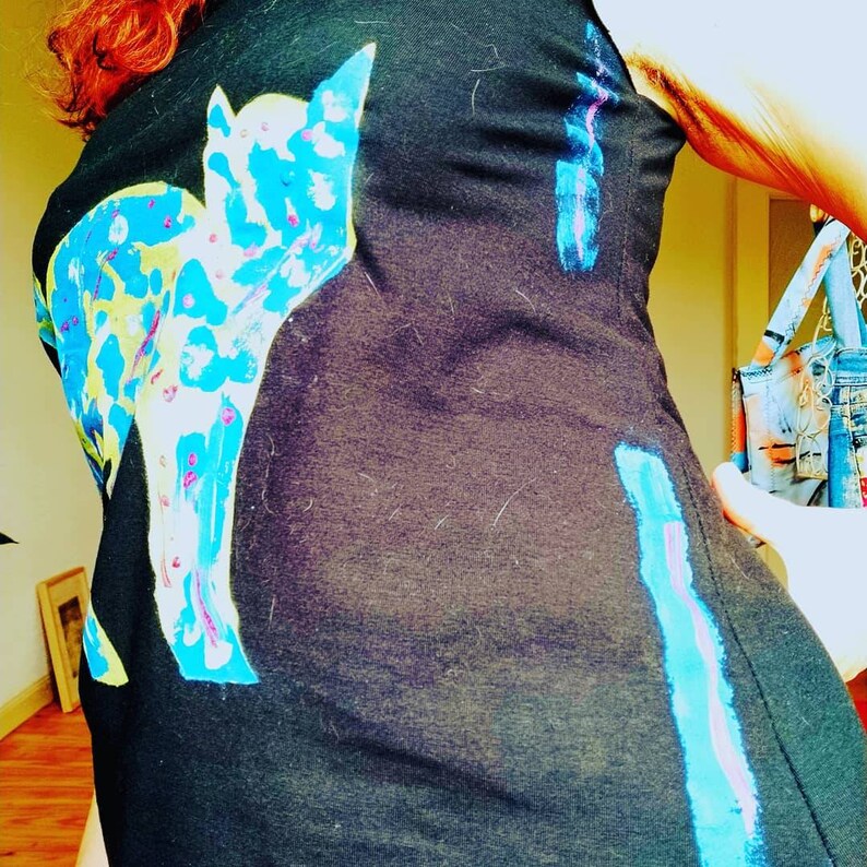 Original top Art T-shirt Top art Animal T-shirt Top animal Top Cat T-shirt T-shirt Cat Painted T-Shirt Top cat Painted T-shirt
