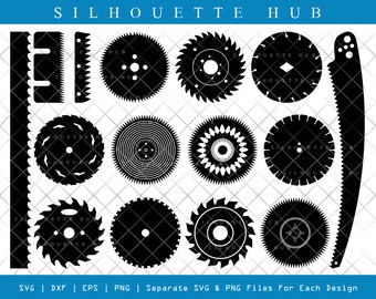 Saw Blade Silhouette Etsy