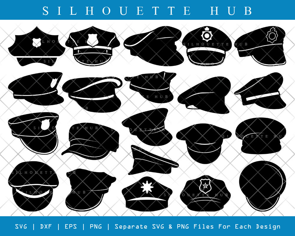 Police Cap SVG Cap Silhouette Police Svg Police Badge Svg Etsy Ireland