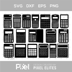 Calculator SVG Cut Files | Calculator Silhouette | Math Svg | Scientific Calculator Svg | School Svg | Calculator Bundle