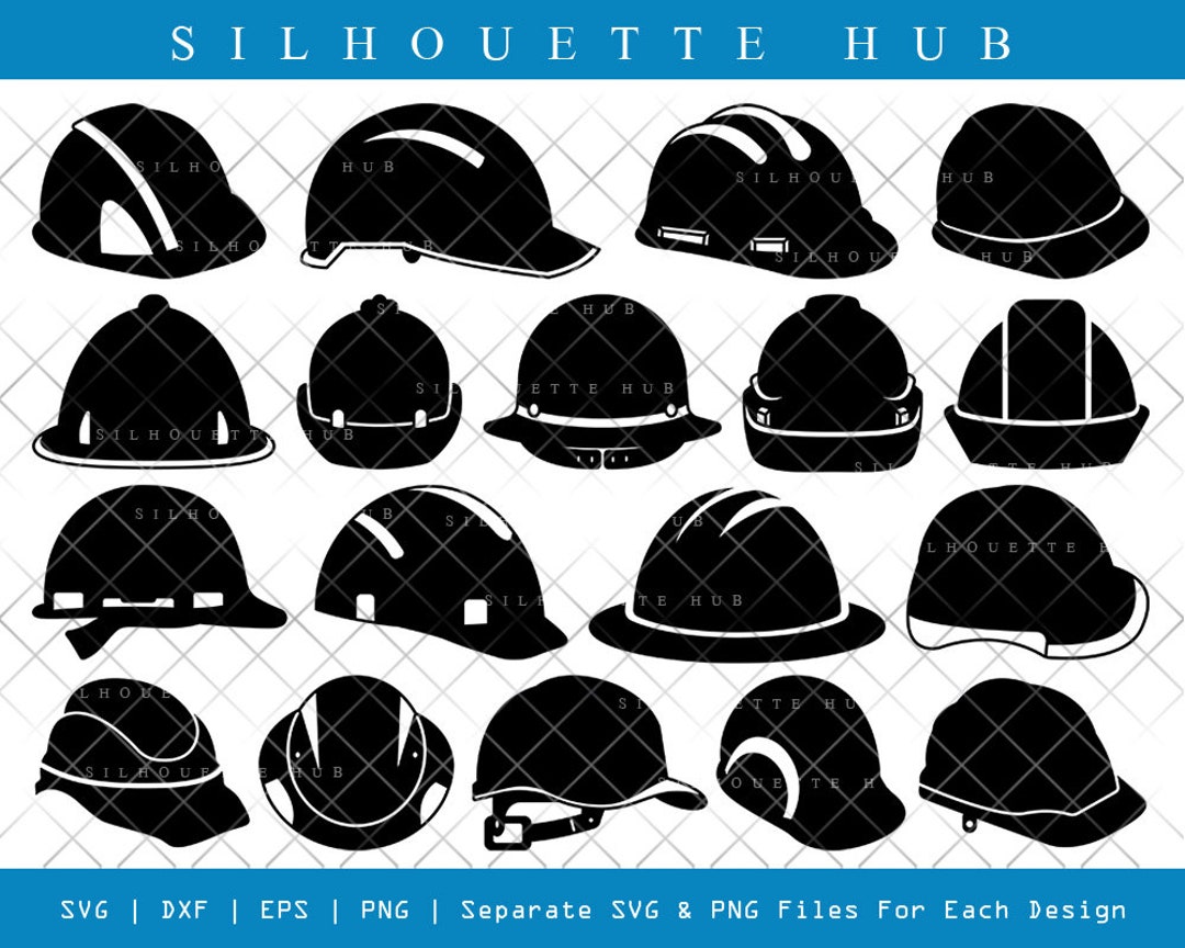 Hard Hat SVG Hat Silhouette Construction Svg Safety Helmet Etsy