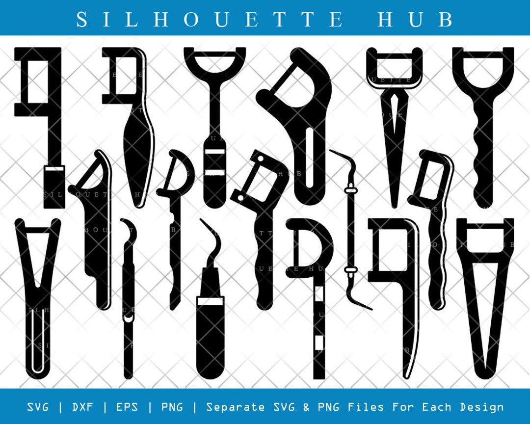 Dental Pick Silhouette Dental Pick SVG Dental Tools Svg Etsy