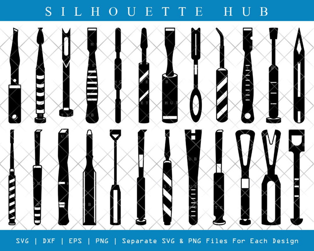 Medical Chisel Silhouette Svg Cricut Cut Files Png Bundle Etsy