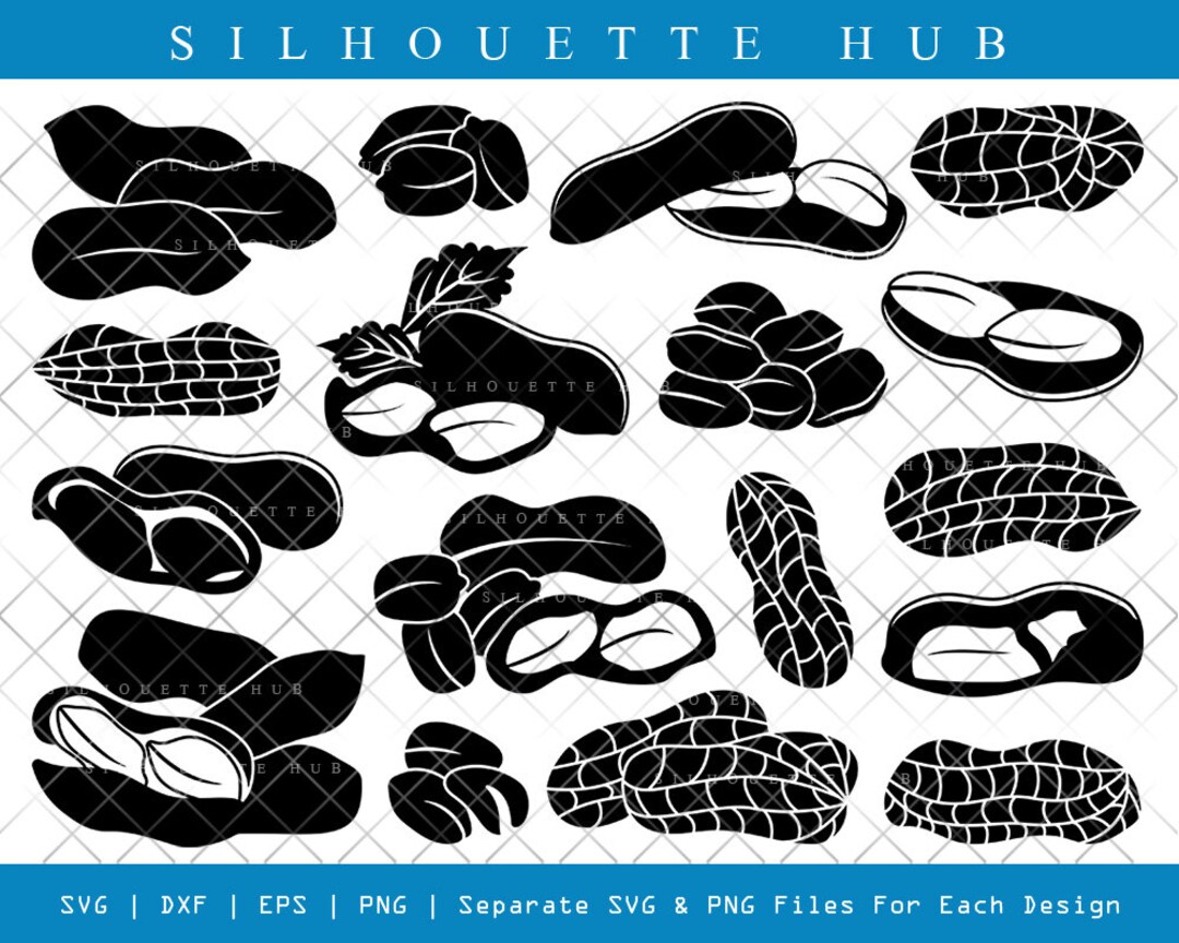 Peanut Silhouette Peanut SVG Nuts Svg Peanut Vector Svg - Etsy Australia