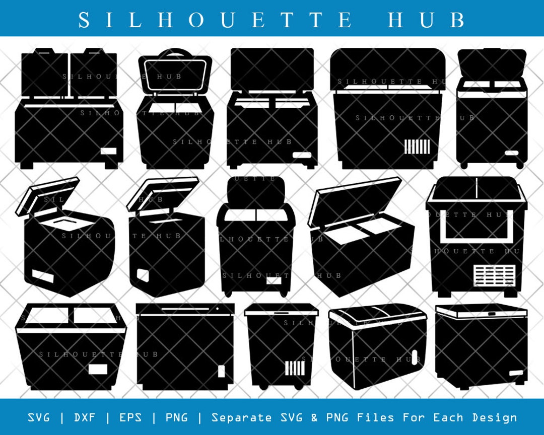 Refrigerator SVG Fridge Silhouette Deep Fridge Svg Freezer Etsy
