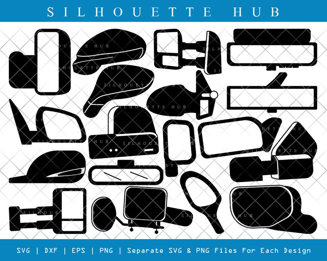 Car Mirror SVG, Mirror Silhouette, Car Side Mirror Svg, Rear View